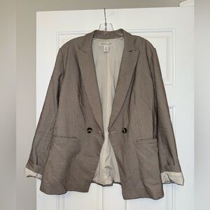 Rachel Zoe Tan and Black Checkered Blazer